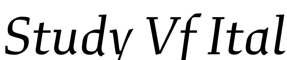 Study-VF-Italic font family download free