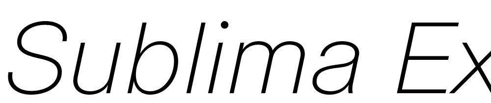 Sublima-ExtraLight-Italic font family download free