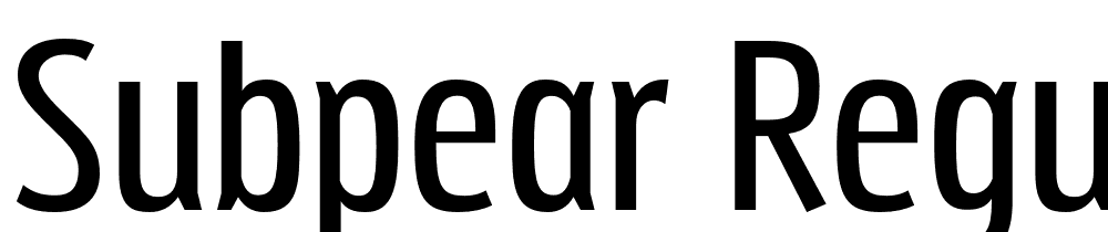 Subpear-Regular font family download free