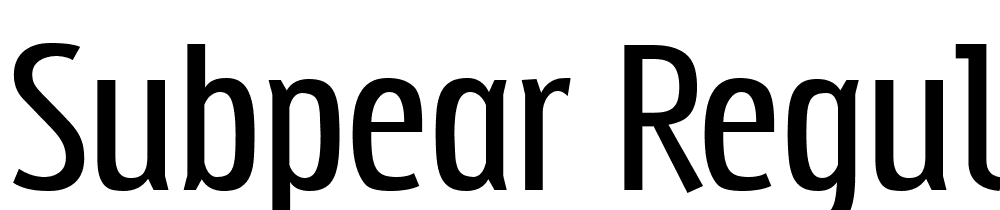 Subpear-Regular font family download free