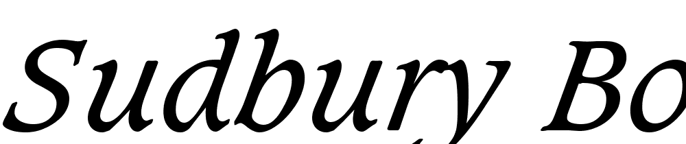 Sudbury-Book-Italic font family download free