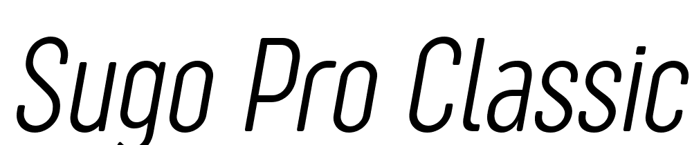 Sugo-Pro-Classic-Trial-ExtraLight-Italic font family download free