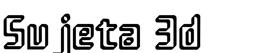 Sujeta-3D font family download free