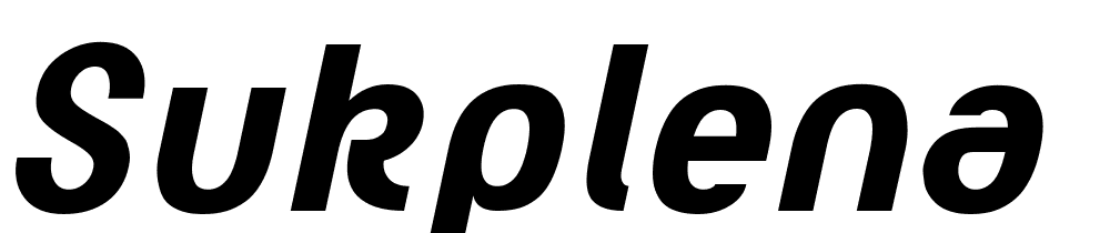 Sukplena-Bold-Oblique font family download free