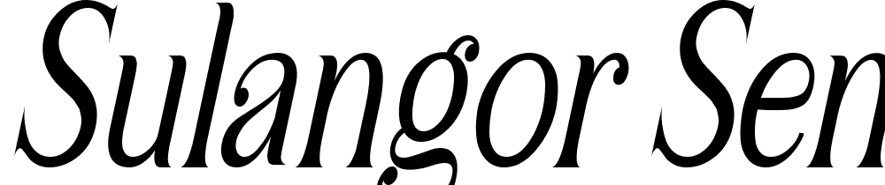 Sulangor Sem Cond Slant font family download free