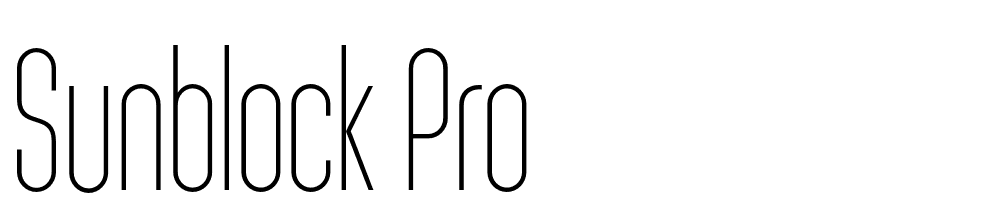 Sunblock Pro font family download free