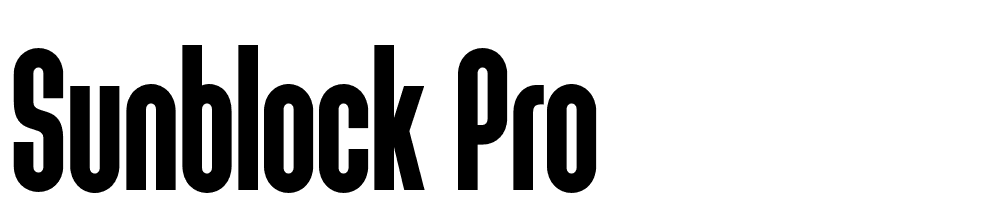 Sunblock Pro font family download free