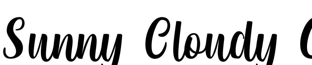 Sunny-Cloudy-One font family download free