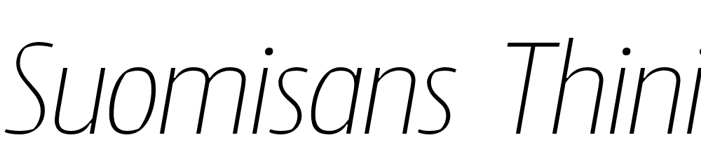 SuomiSans-ThinItalic font family download free