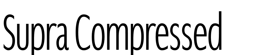 Supra Compressed font family download free