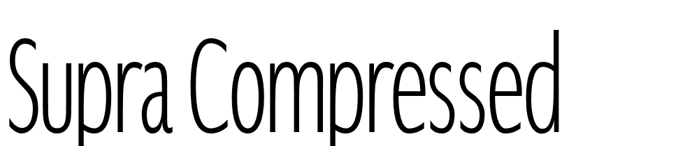 Supra Compressed font family download free