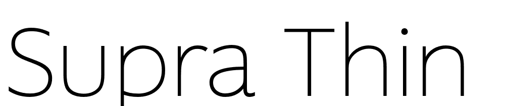 Supra-Thin font family download free