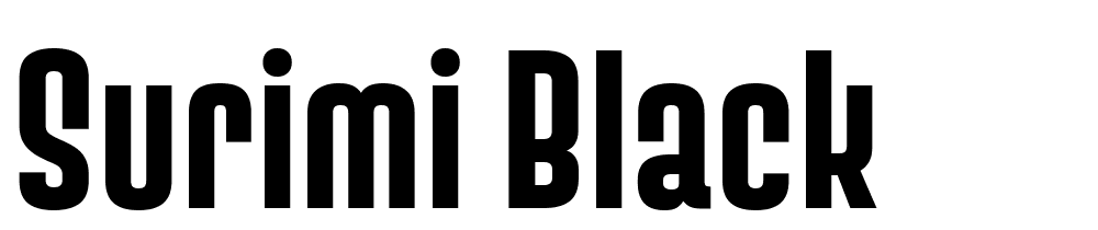 Surimi Black font family download free