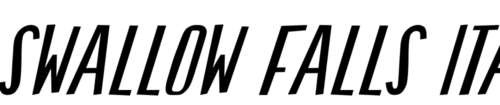 Swallow-Falls-Italic font family download free