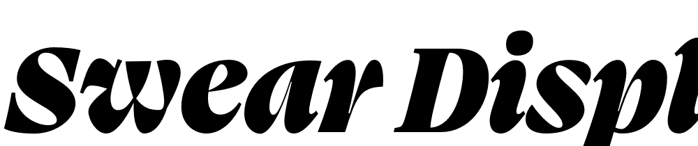 Swear-Display-Black-Italic font family download free