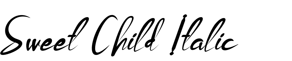 Sweet-Child-Italic font family download free