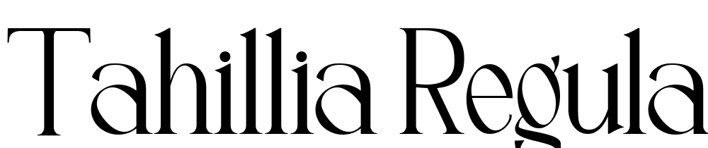 Tahillia-Regular font family download free