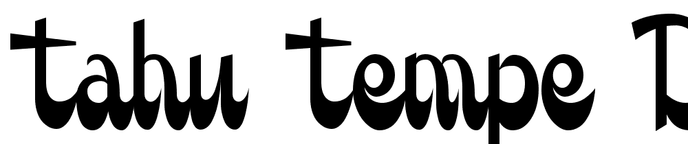 Tahu-Tempe-Demo font family download free