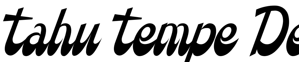 Tahu-Tempe-Demo-Italic font family download free