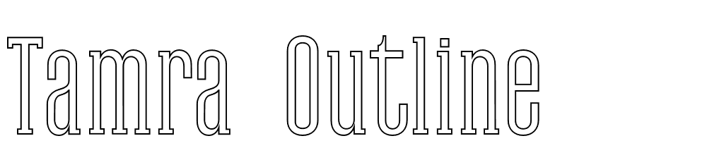 Tamra-Outline font family download free