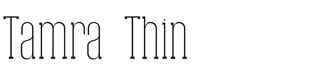 Tamra-Thin font family download free