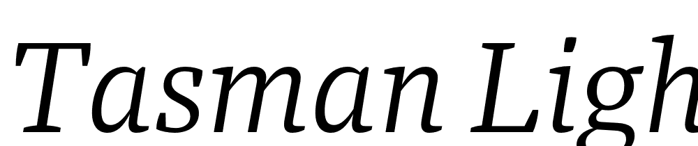 Tasman-Light-Italic font family download free