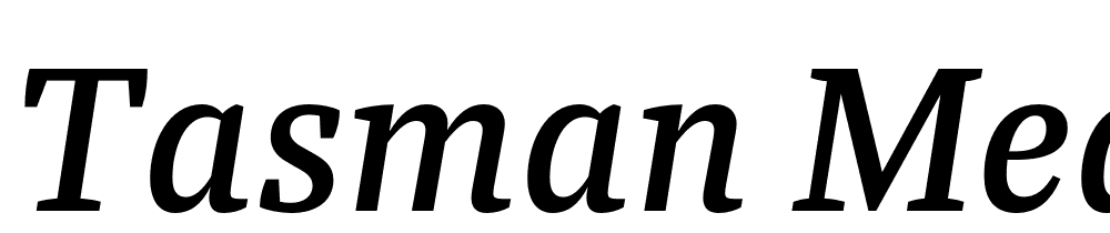 Tasman-Medium-Italic font family download free