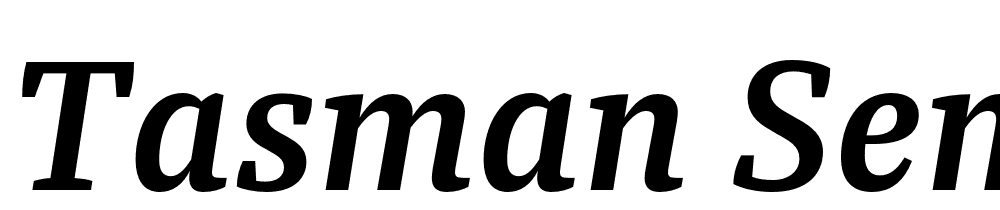 Tasman-SemiBold-Italic font family download free