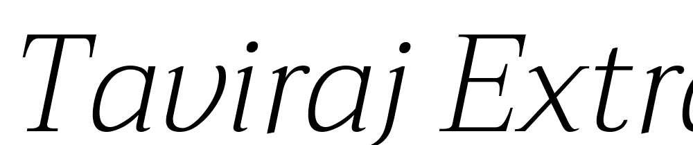 Taviraj-ExtraLight-Italic font family download free