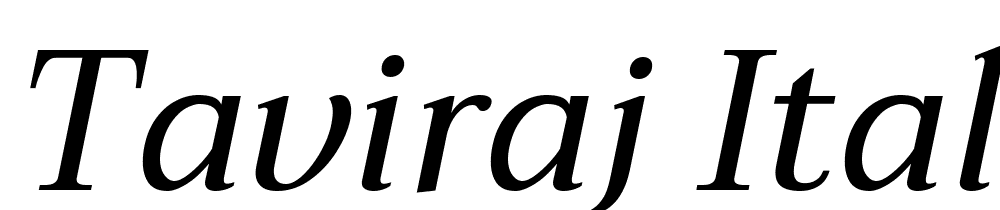 Taviraj-Italic font family download free