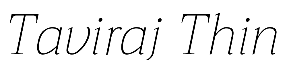 Taviraj-Thin-Italic font family download free