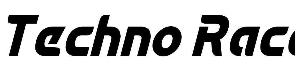 Techno Race Italic font family download free