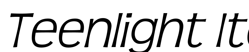 TeenLight-Italic font family download free