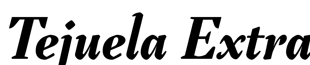 Tejuela-ExtraBold-Italic font family download free