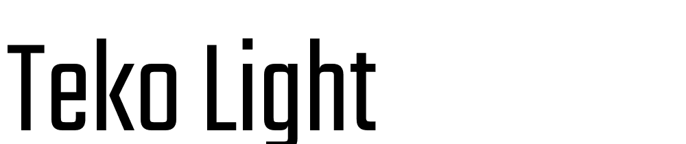 Teko-Light font family download free