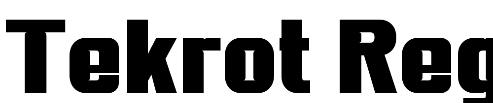 TEKROT-Regular font family download free