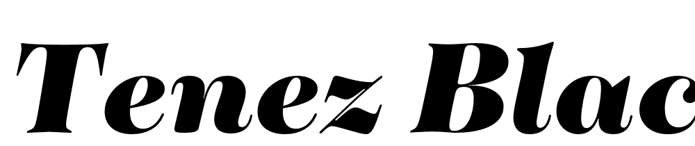 Tenez-Black-Italic font family download free