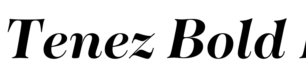 Tenez-Bold-Italic font family download free