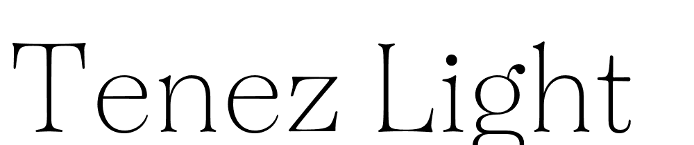 Tenez-Light font family download free