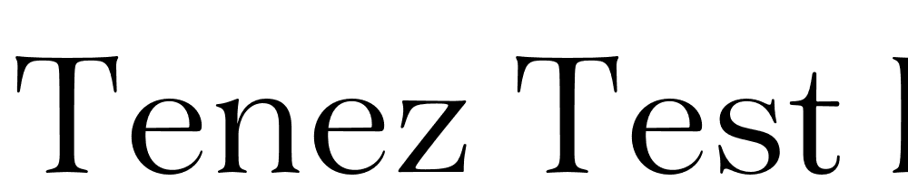 Tenez-Test-Regular font family download free