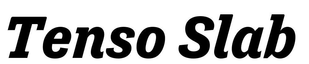 Tenso Slab font family download free