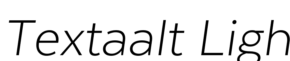 TextaAlt-LightIt font family download free