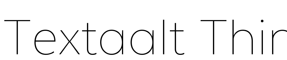 TextaAlt-Thin font family download free