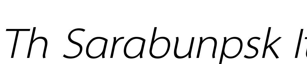 TH-SarabunPSK-Italic font family download free