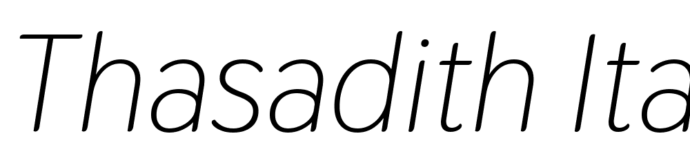 Thasadith-Italic font family download free