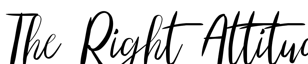 The Right Attitude font family download free