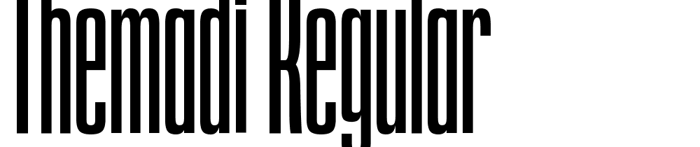 Themadi-REGULAR font family download free