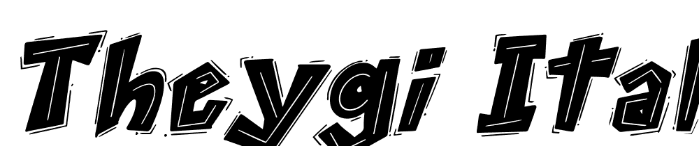 THEYGI-Italic font family download free