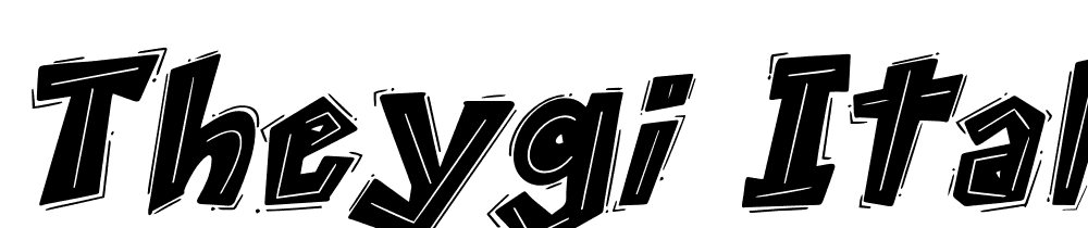 THEYGI-Italic font family download free