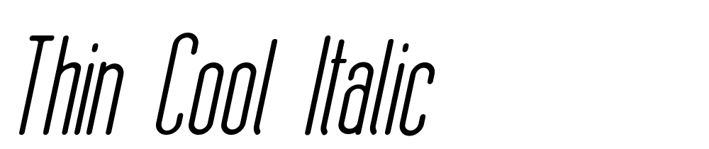 Thin-Cool-Italic font family download free